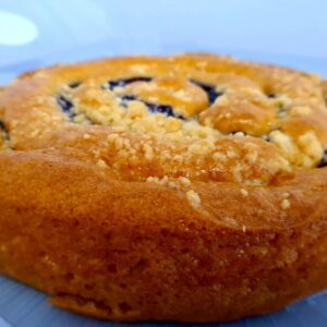 Bizcocho de yogur con arándanos